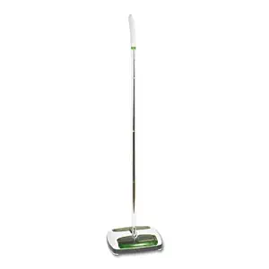 Sweeps up large and small debris from all floor surfaces. - 3M/COMMERCIAL TAPE DIV. * Scotch Brite Quick Floor Sweeper, Rubber Bristles, 42" Aluminum
