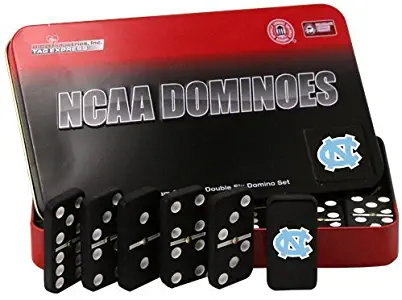 NCAA North Carolina Tar Heels Domino Set in Metal Gift Tin