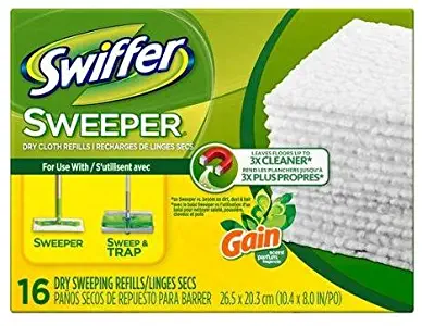 Swiffer Sweeper Gain Original Scent Dry Sweeping Cloths Refills, 16 sheets