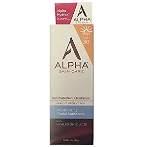 Alpha Skin Care (Alpha hydrox) Moisturizing Facial Sunscreen SPF 30, 3 oz.