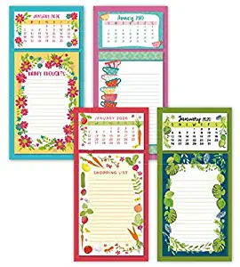 Essentials Four-Pack Magnetic List Pad with 2020 Calendar