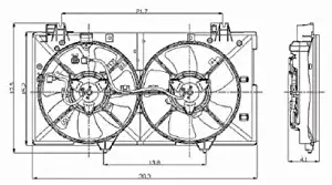 For 2003-2005 Mazda 6 Engine/Radiator Cooling Fan Assembly - (S 3.0L V6) AJ57-15-025L MA3115128 Replacement For Mazda 6