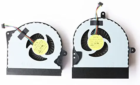 iiFix New Laptop Left + Right GPU/CPU Cooling Fan For Asus G751 G751J G751M G751JT G751JY G751JL, 5V 0.5A, P/N: DFS501105PROT, Fan Thickness 14MM