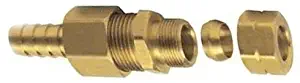 Cooler Line Fitting 5/16 inch Compression to 5/16 inch Hose Barb -- Fitzall