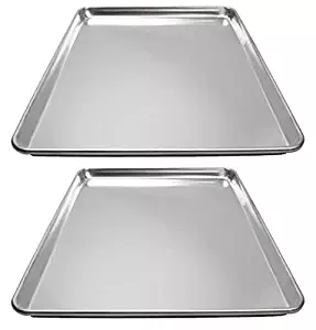 Winware ALXP-1826 Commercial Full-Size Sheet Pans, Set of 2 (18-Inch x 26-Inch, Aluminum)