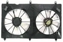 For 2003-2007 Honda Accord Radiator Cooling Fan Assembly (4 Cylinder + Coupe + Sedan + Valeo) Performance HO3115134 Replacement For Honda Accord