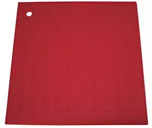 Lamson Big HotSpot Pot Holder/Counter Protector/Large Trivet,11.5" x 11.5", Red, Silicone