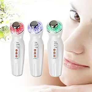 AR SKIN BEAUTY Red Led Light Therapy Device For Face and Neck - Anti Aging Lifts and Tightens Skin Reduces Wrinkles and Helps Pigmentation Issues 5 in 1 With Galvanic ION, Ultrasonic