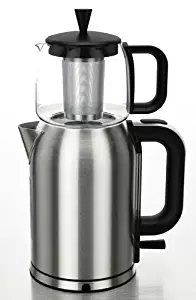 GOLDA INC. Stainless Steel Turkish Tea Maker, Samovar, Electric Kettle, with Boil-Dry Protection