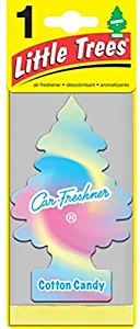 LITTLE TREES Car Air Freshener | Hanging Paper Tree for Home or Car | Cotton Candy | 6 Pack