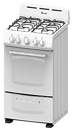 Avanti GR020POW 20" Freestanding Gas Range Cooktop, White