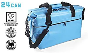 BISON COOLERS 24 Can Insulated Ice Chest Bag for Beer, Soda, Water or Lunch | Tear Proof with 24 Hour Ice Retention | Includes 2 Year Warranty | Made in The USA