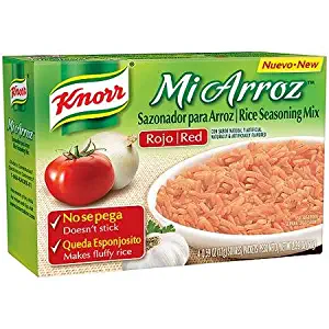 Knorr Red Rice Seasong Mix Mi Arroz - 1 Box of 4 - 0.59 Ounce Packets