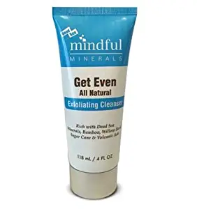 Mindful Minerals Get Even All Natural Exfoliating Cleanser, Dead Sea Minerals, Bamboo, Willow Bark, Sugar Cane and Volcanic Ash
