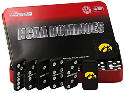 NCAA Iowa Hawkeyes Domino Set in Metal Gift Tin