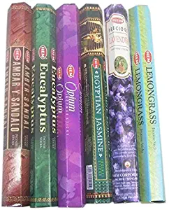 HEM Incense Sticks Best Sellers 6 Boxes X 20 Grams, Variety Pack, Total 120 Gm (#2)