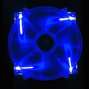 APEVIA CF20SL-UBL 200mm SILENT Blue LED Case Fan with 3Pin & 4Pin Connectors
