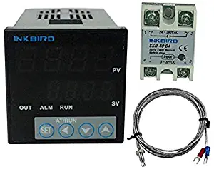 Inkbird ITC-106VH PID Temperature Thermostat Controllers F and C 100 to 240ACV K Sensor 40DA SSR Solid State Relay for Sous Vide Home Brewing
