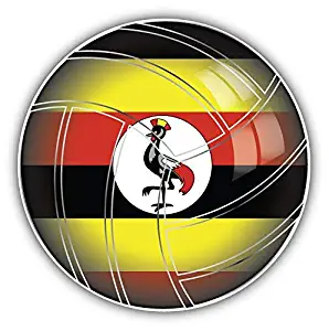 DG Graphics Uganda Volleyball World Flag Art Decor 5'' x 5'' Magnet Vinyl Magnetic Sheet for Lockers, Cars, Signs, Refrigerator