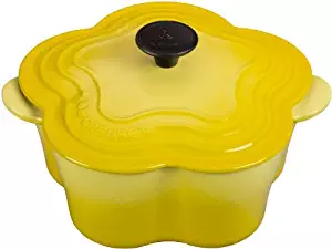 Le Creuset Soleil Enameled Cast Iron 2.25 Quart Flower-Shaped Cocotte