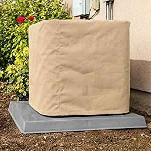 SugarHouse Outdoor Air Conditioner Cover - Premium Marine Canvas - Made in The USA - 7-Year Warranty - 36" x 36" x 40" - Tan