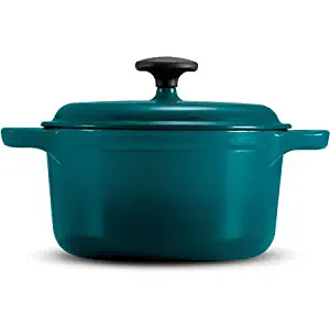 Classic Functionality 3.5-Quart Enameled Cast-Iron Round Dutch Oven (Teal)