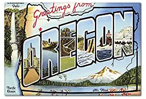 Greetings from Oregon Fridge Magnet