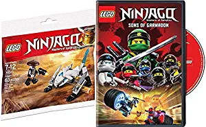 LEGO Masters Battle Ninjago Animated Series Sons of Garamadon DVD Pack + Mini Figure Spinjitzu Build Dragon Hunter
