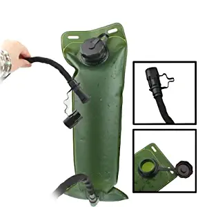 HUANGMENG Camping Supplies Outdoor Hiking Camping Army Green 3L Water Bag with Tube