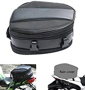 Motorcycle Tail Bag, Meago Multifunctional Sport Seat Bag Nylon Luggage Bag Motorbike Back Seat Bag Tear-Resistant Motorbike Accessories Bag for Universal Fit,15 Liters (Tail Bag)