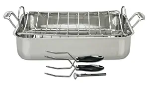 Cuisinart 7117-16RS Chef's Classic Stainless 16-Inch Roaster with Rack and 3-Piece Roasting Set