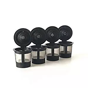 4 Permanent Coffee Filters for Keurig B30, B31, B40, B41, B60, B70, K40, K45, K65, K75. Replaces Keurig My K-cup(tm), Solofill(tm), Ekobrew(tm) and all other reusable coffee filters for Keurig Home Single Cup Brewing Systems