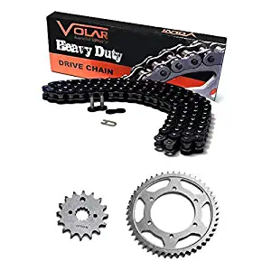 Volar Chain and Sprocket Kit - Heavy Duty - Black for 2013-2017 Kawasaki Ninja 300 EX300