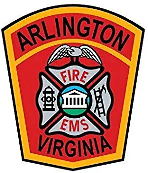 MAGNET 3x4 inch Arlington Virginia Logo Shaped Sticker (va dept Firefighter) Magnetic vinyl bumper sticker sticks to any metal fridge, car, signs