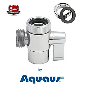RinseWorks - Aquaus Brass Faucet Diverter Valve with Male Thread Adapter/NSF/ANSI 61 Low Lead Compliant for Drinking Water System