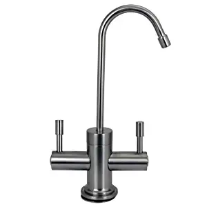 Westbrass Contemporary Two Handle Instant Hot/Cold Water Dispenser Faucet Satin Nickel, D2051-07