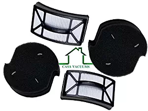 2 Pack Bissell Powerlifter Pet Filter Kit. Includes 2 Washable Foam Filter 1604127 and 2 Washable HEPA Filter 1604130, fits 1307 1309R 1309W, by Casa Vacuums