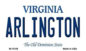 Bargain World Arlington Virginia State License Plate Magnet (with Sticky Notes)