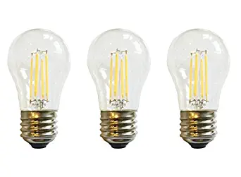 Anyray (3-Pack LED Filament A15 (40-Watts Equivalent) Appliance Freezer Refrigerator Light Bulb E26