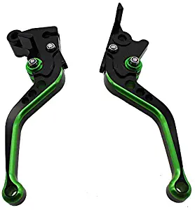 FXCNC Short Adjustable Brake & Clutch Levers Racing CNC Double Colors Levers Pair Fit For KAWASAKI NINJA 650R ER-6F ER-6N 2009-2016, VERSYS (650cc) 2009-2014, NINJA 400R 2011