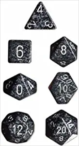 Chessex Manufacturing 25318 Ninja Speckled Polyhedral Dice Set Of 7