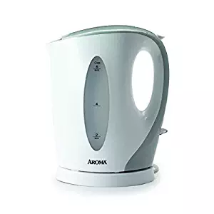Aroma Housewares AWK-105 Electric Water Kettle, 1.7-Liter, White/Grey