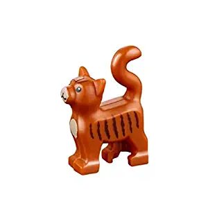 LEGO Animal Standing Cat Kitten Dark Orange Pet from Minifigures Friends x1 Loose
