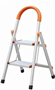 Safeplus Non-Slip 2 Step Aluminum Ladder Folding Platform Stool 330 lbs Load Capacity