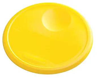 Rubbermaid Commercial Products FG573000YEL Lid for Round Food Storage Containers, 12-22 Quart, Yellow (Pack of 6)