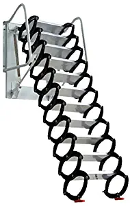 Attic Ladder Heavy Duty Telescopic Folding Stairs, loft Ladder Pulled Down Aluminum Material Design 660lb