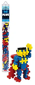 PLUS PLUS – Mini Maker Tube – Superhero – 70 Piece, Construction Building Stem Toy, Interlocking Mini Puzzle Blocks for Kids