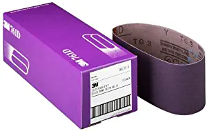 3M 81433 4" x 24" P120 Grit Purple Cloth Sanding Belts (761D) - 5 Belts per Package