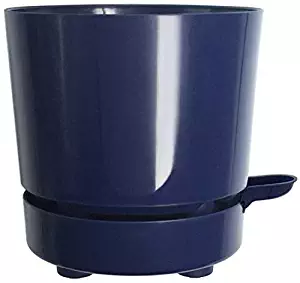 6" Self Watering + Self Aerating High Drainage Deep Reservoir Round Planter Pot Prevents Mold, Root Rot & Soil Fungus In Herbs, Succulents, For Indoor & Outdoor & Windowsill Gardens (Blue)