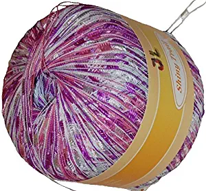 Shiny Trail Ladder Trellis Yarn 23 Pink White Ladder Yarn